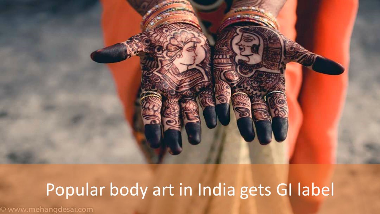 Popular body art in India gets GI label, body art in India gets GI label, Sojat Mehndi registers GI protection, Sojat Mehndi